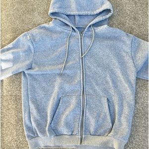 shein grey zip up